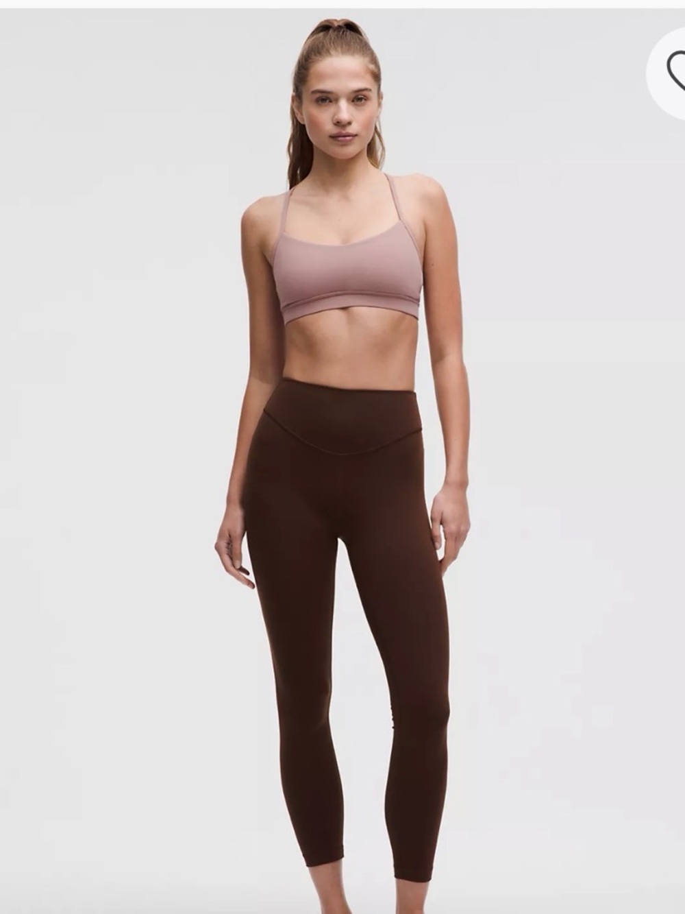 lululemon athletica High-Rise maroon Brown cropped Leggings wunder under